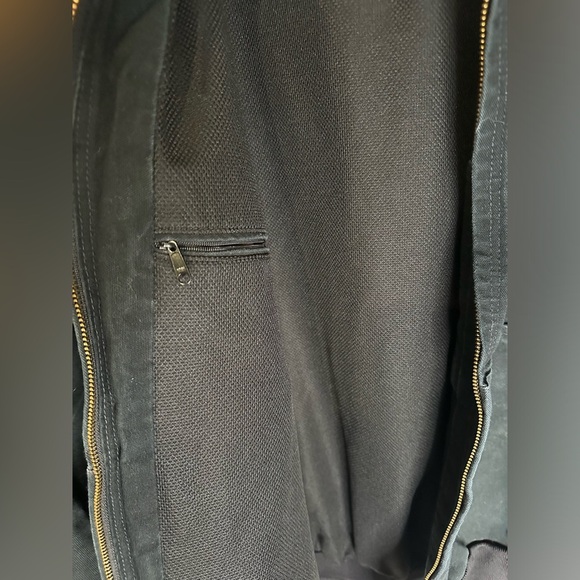 Vintage Carhartt Canvas Hooded Coat Dekalb Logo Lined Black Field Barn Jacket XL - Picture 5 of 11